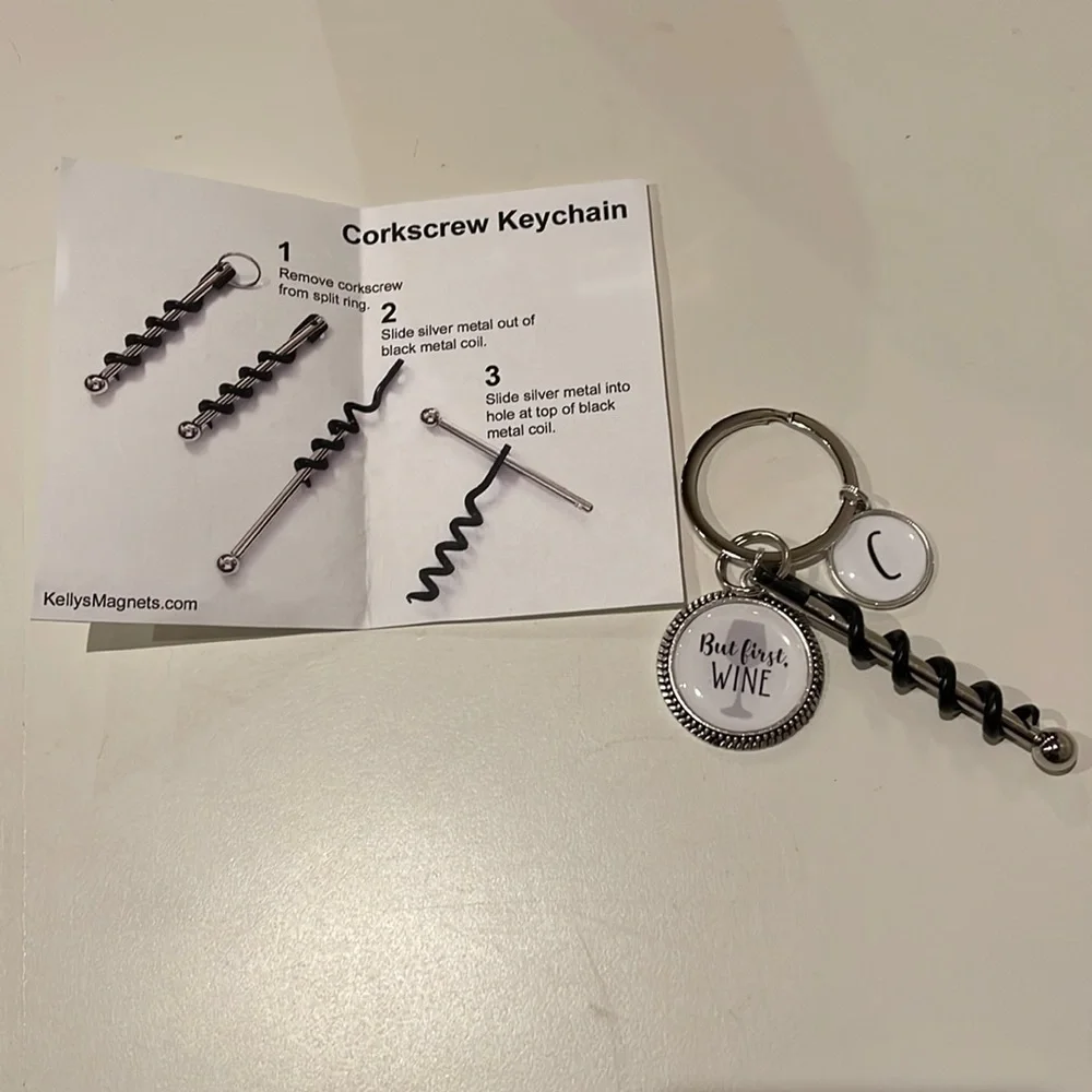 Corkscrew Keychain